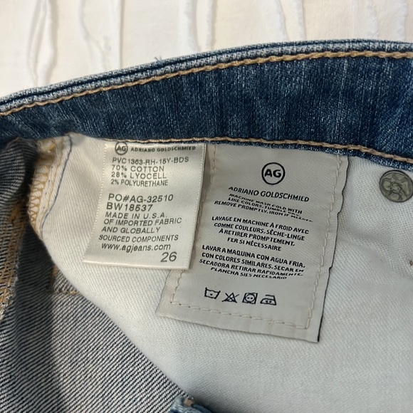 WOMENS AG jeans the stilt crop cigarette crop ripped jeans in 26 - Picture 6 of 8